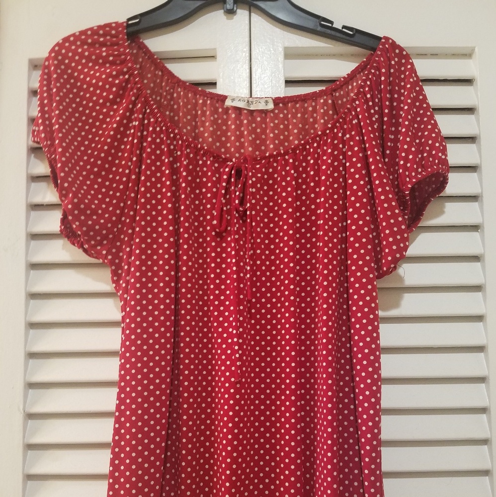 Polka dot blouse